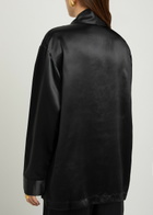 Delos Gilbert Double-breasted Silk Jacket Black