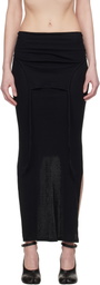 Eckhaus Latta Black Flip Midi Skirt