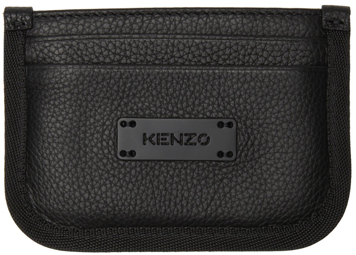 Photo: Kenzo Black Leather Courier Card Holder