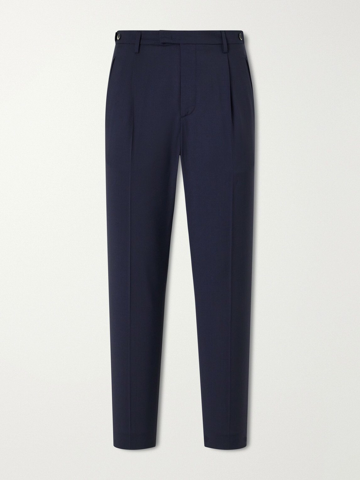 Barena - Straight-Leg Pleated Virgin Wool Suit Trousers - Blue