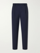 Barena - Straight-Leg Pleated Virgin Wool Suit Trousers - Blue