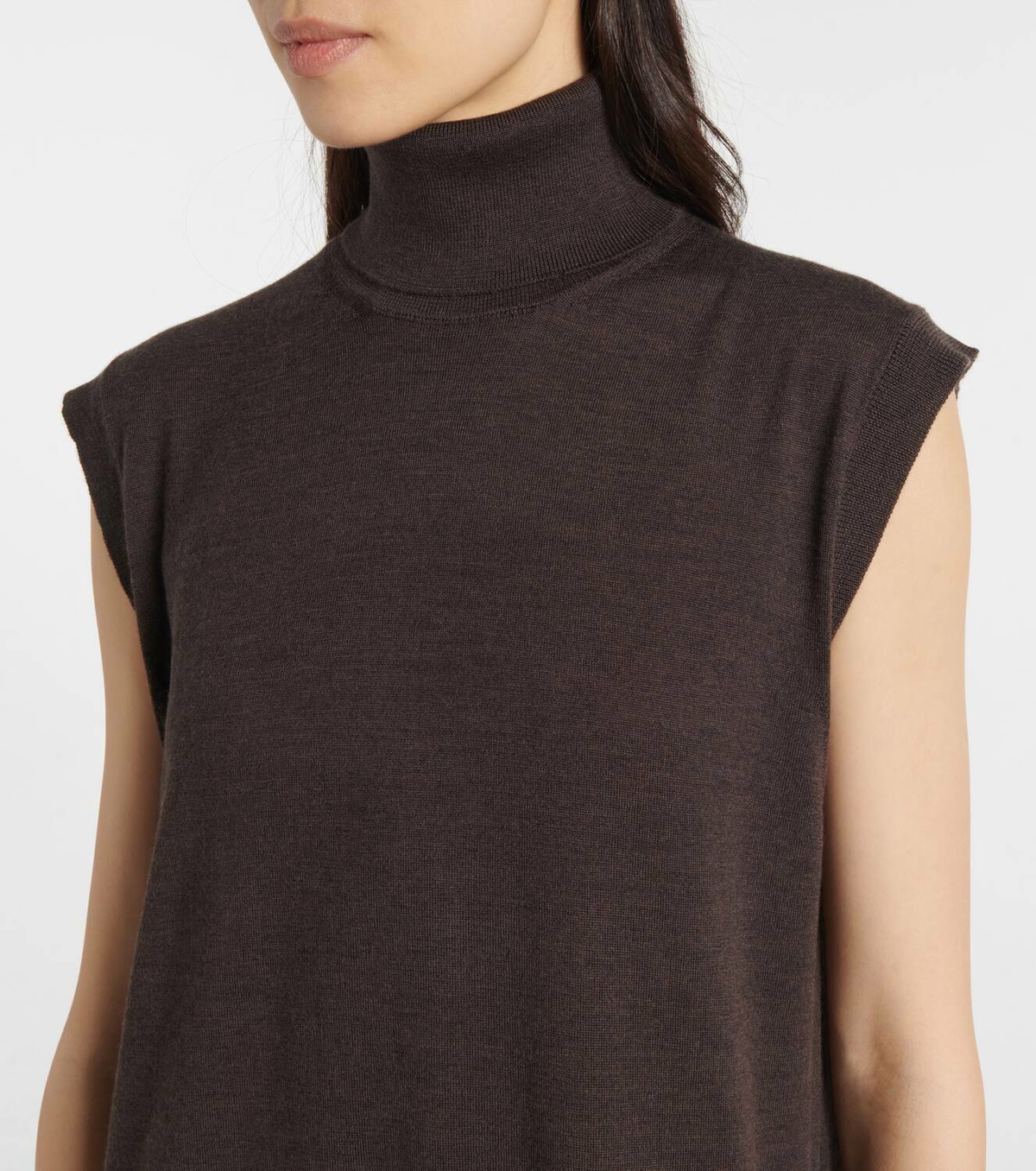Tod's Wool and silk turtleneck midi dress