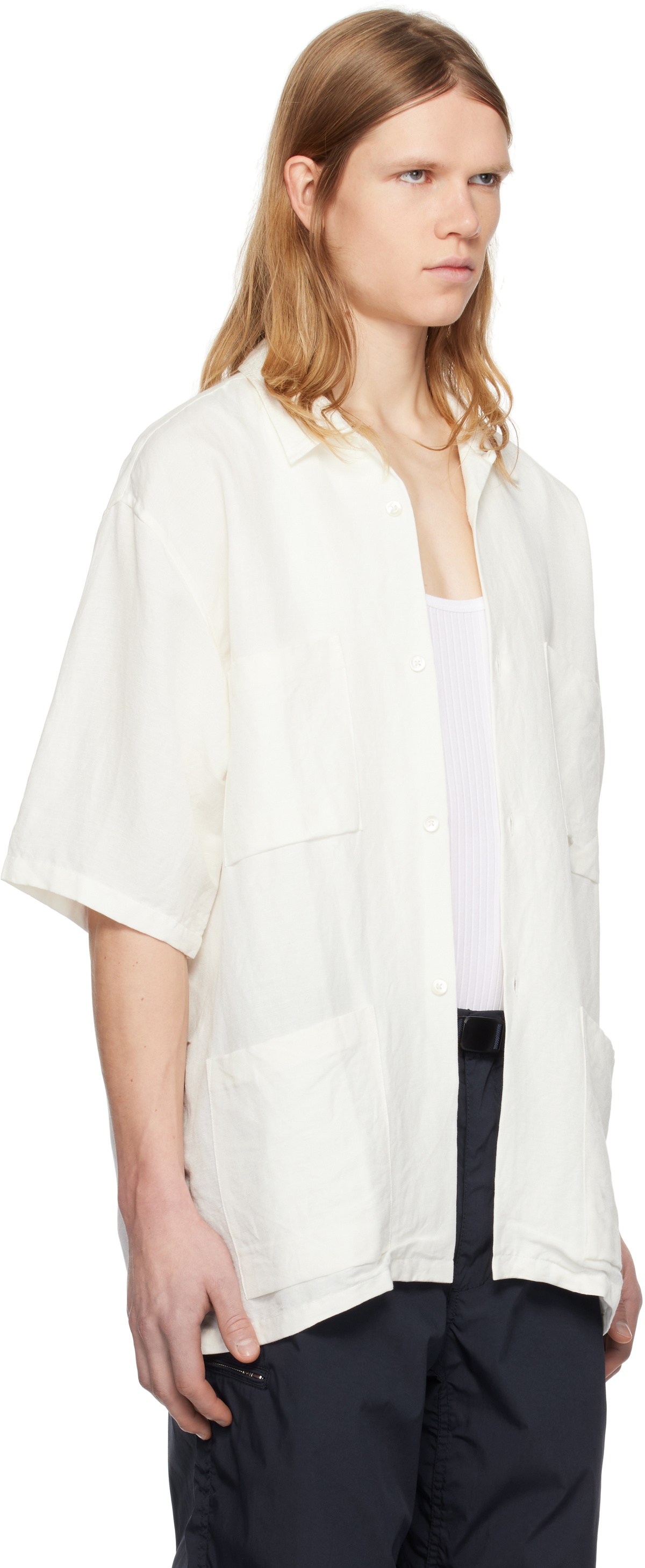 Pilgrim Surf + Supply White Amedeo Short Sleeve Shirt