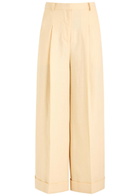 Faithfull The Brand Clover Wide-leg Linen Trousers Yellow