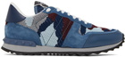 Valentino Garavani Blue Rockrunner Sneakers