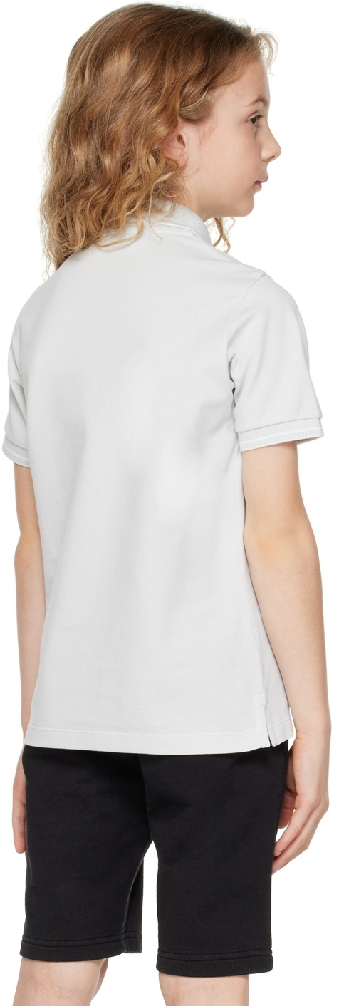Stone Island Junior Kids Gray Patch Polo
