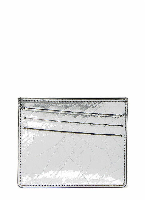 Photo: Four Stitch Metallic Cardholder in Silver