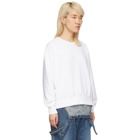 Chimala White V-Neck Sweatshirt