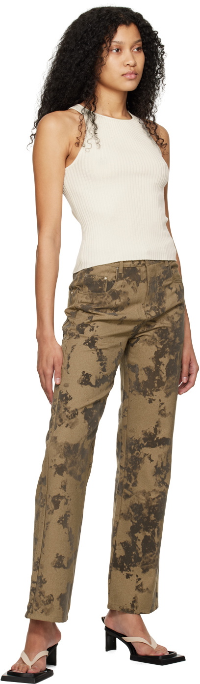 WYNN HAMLYN Tan Burn Out Jeans