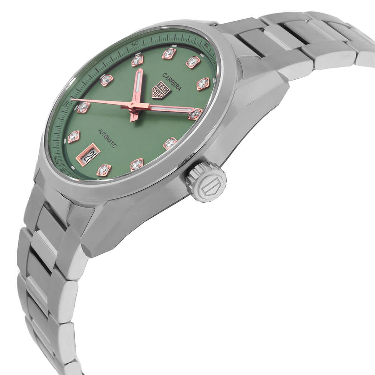 Tag Heuer Carrera Date Automatic Diamond Ladies Watch WBN2317.BA0001