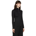 Jil Sander Black Half-Zip Sweater