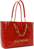 Balmain Red 1945 Soft Cabas Tote