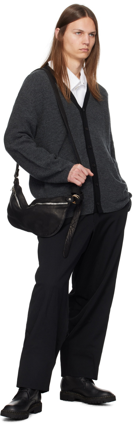 Y's For Men Gray Color Blocking Cardigan