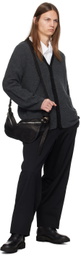 Y's For Men Gray Color Blocking Cardigan