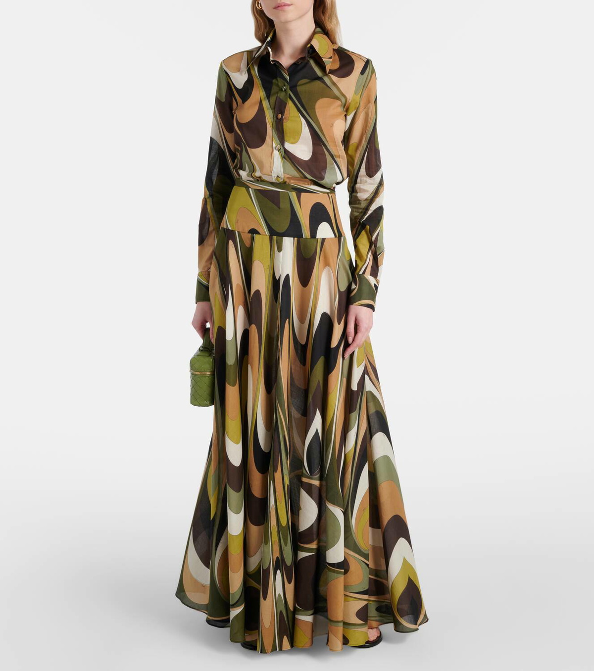 Pucci Onde cotton muslin maxi skirt