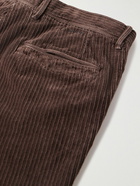 Incotex - Straight-Leg Cotton-Blend Corduroy Trousers - Brown