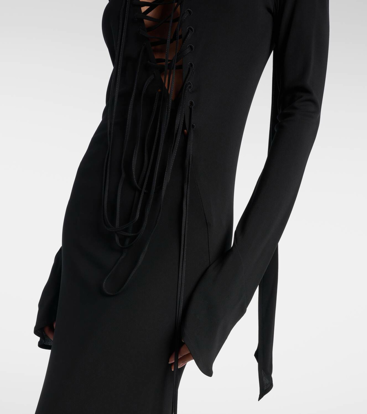 The Attico Cutout crêpe maxi dress