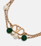 Valentino VLogo beaded Swarovski® pearls bracelet