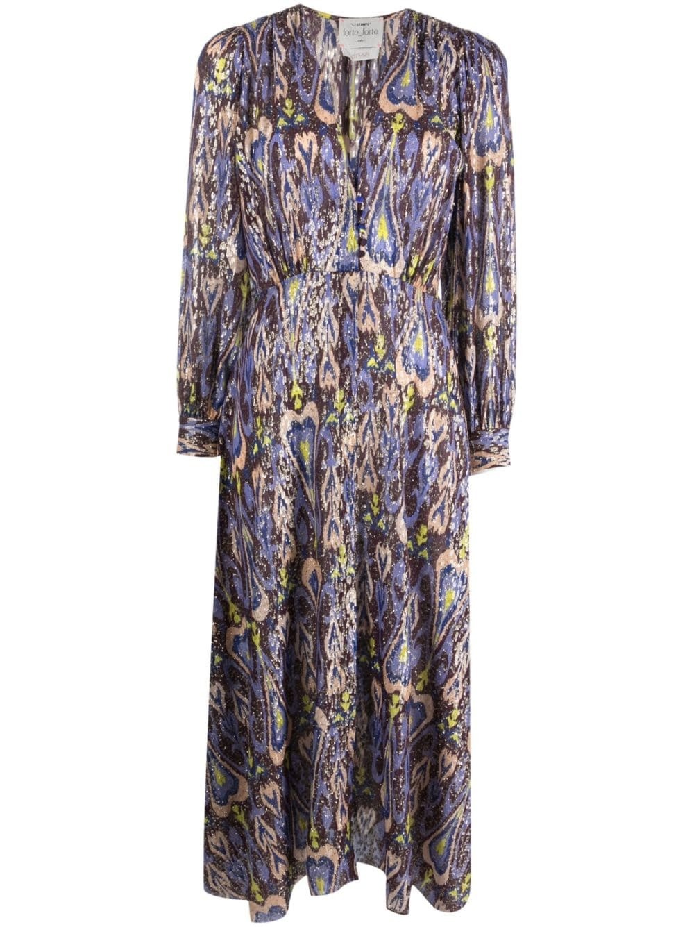 Photo: FORTE FORTE - Printed Silk Blend Long Dress