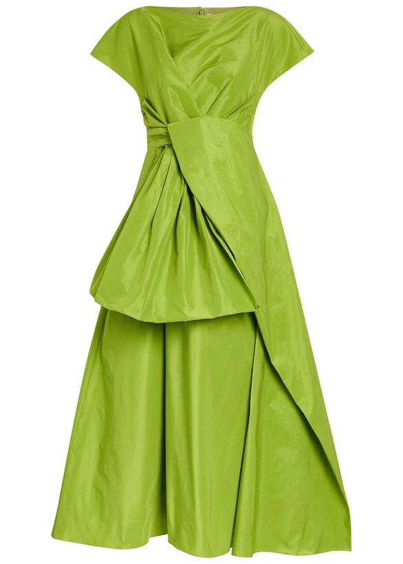 Photo: Roksanda Nila Twisted Taffeta Midi Dress Lime