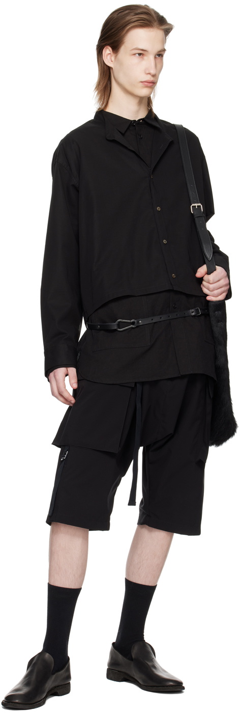 The Viridi-anne Black Water-Repellent Cargo Shorts