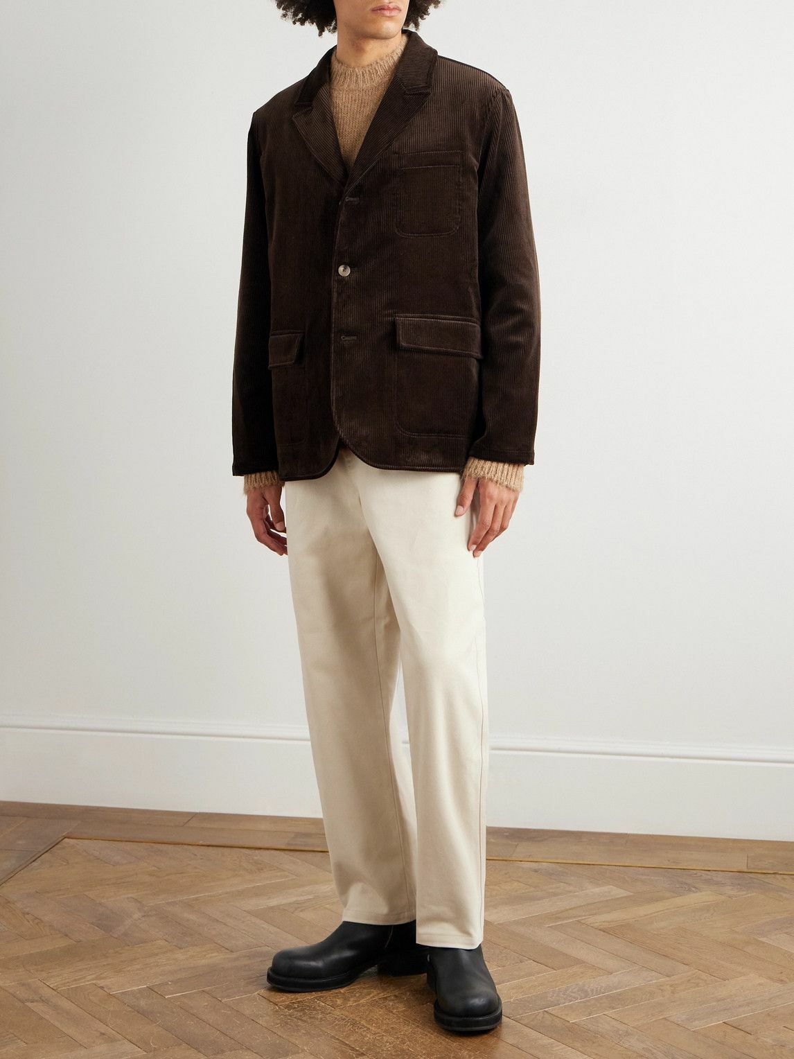 De Bonne Facture - Cotton-Corduroy Suit Jacket - Brown