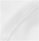 TOM FORD - Ribbed Cotton-Jersey Henley T-Shirt - White