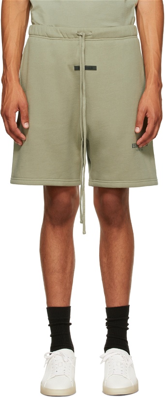 Photo: Essentials Green Fleece Shorts