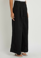 Faithfull The Brand Clove Wide-leg Linen Trousers Black