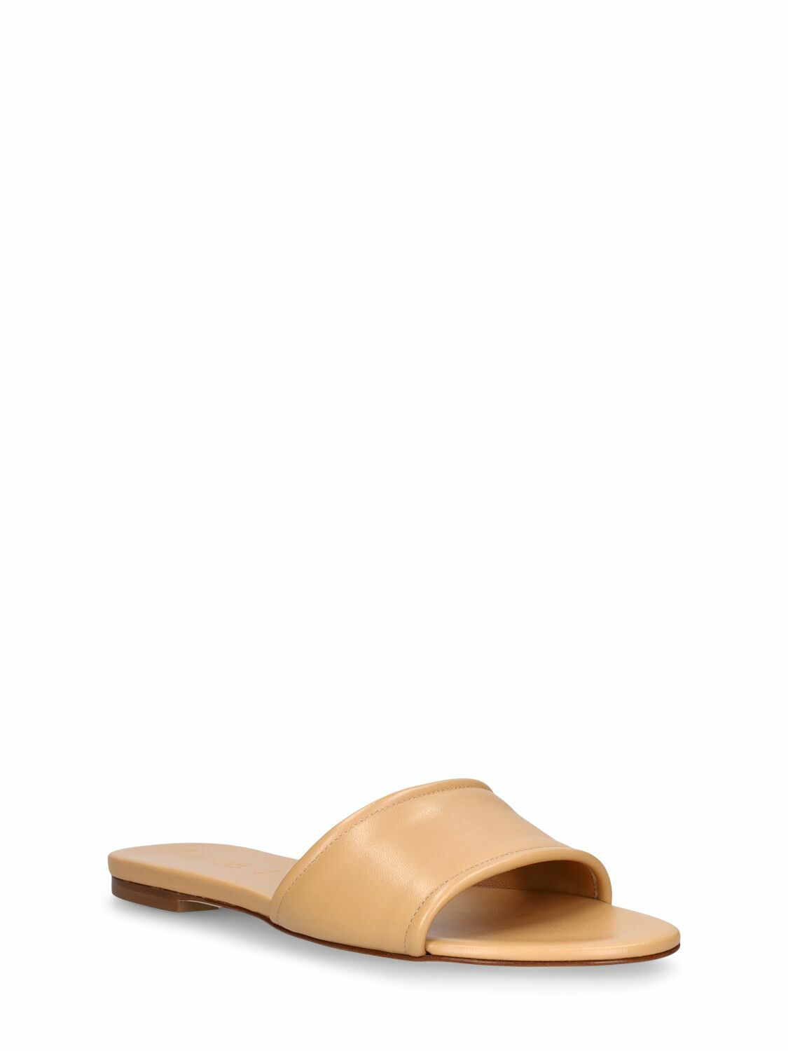 AEYDE 10mm Sumi Flat Leather Slide Sandals Aeyde