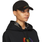 Balenciaga Black Rainbow Logo Cap