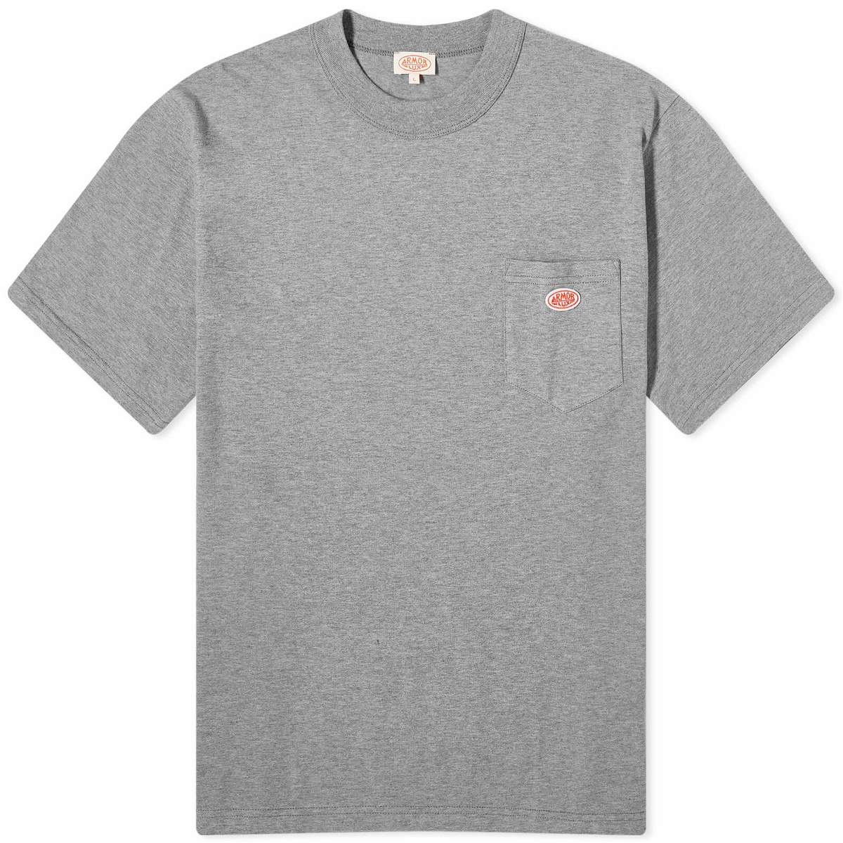Photo: Armor-Lux Men's 79151 Logo Pocket T-Shirt in Misty Grey
