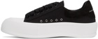 Alexander McQueen Black & White Deck Plimsoll Sneakers