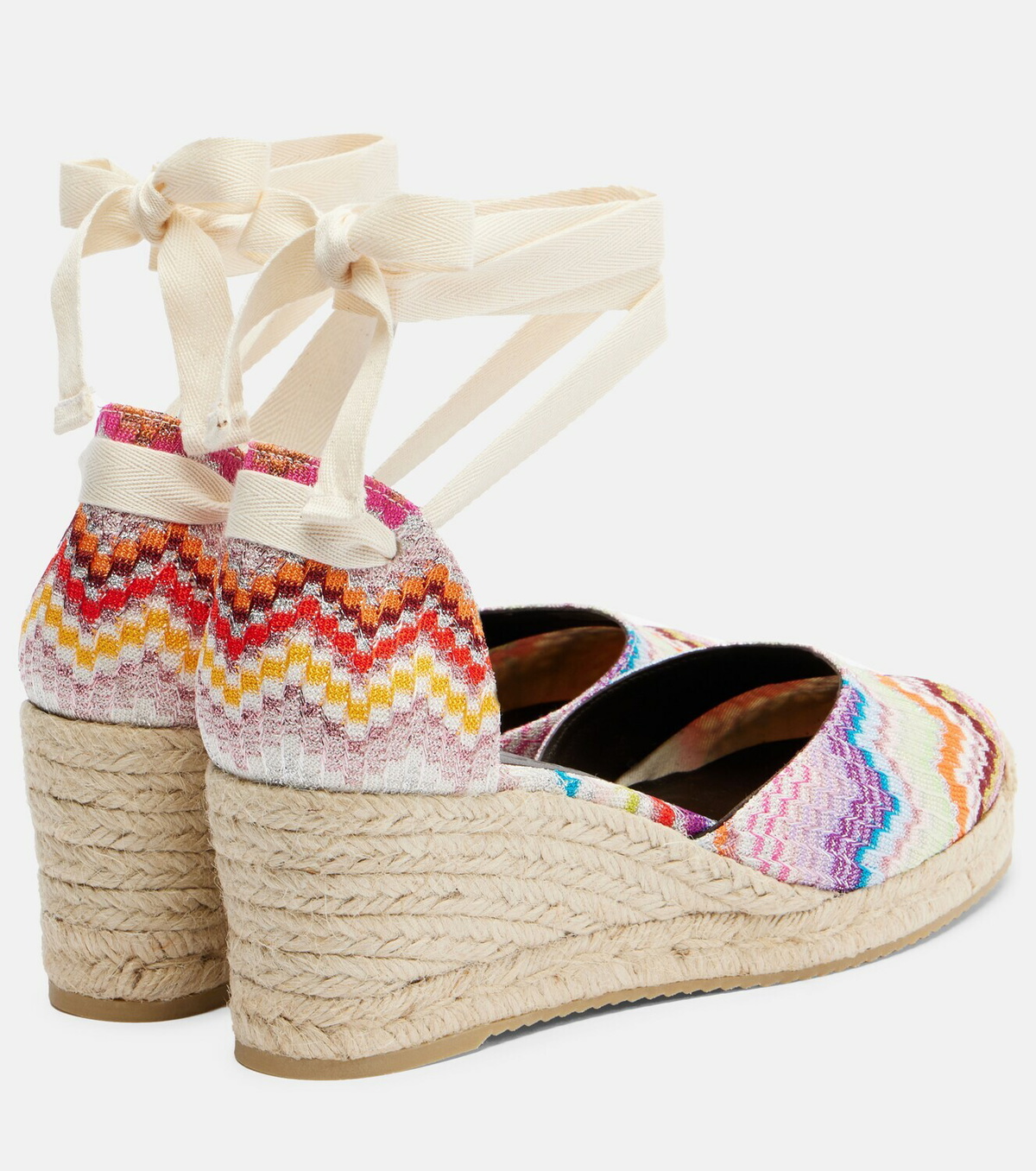 Missoni Eva 60 Zigzag lamé espadrille wedges