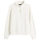 END. Slice Half Zip Sweat in Smoke White