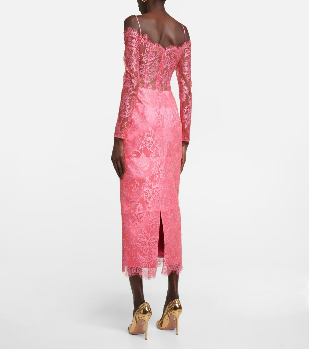 Rasario Corset lace midi dress