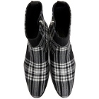 Giuseppe Zanotti Black and White Plaid Zip-Up Boots