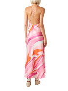 MC2 Saint Barth Woman Slip Dress Eydis With Wave Print
