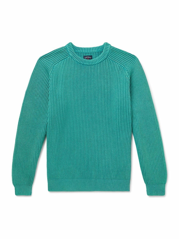 Photo: Noah - Summer Shaker Ribbed Organic Cotton Sweater - Blue