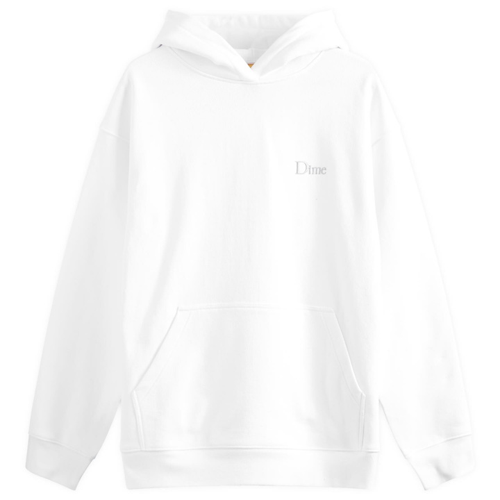 Photo: Dime Men's Classic Small Logo Hoodie in White