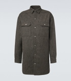 Rick Owens Oversized wool and linen-blend overshirt