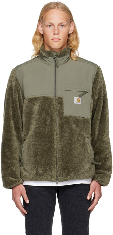 Photo: Carhartt Work In Progress Khaki Jackson Sweat Jacket