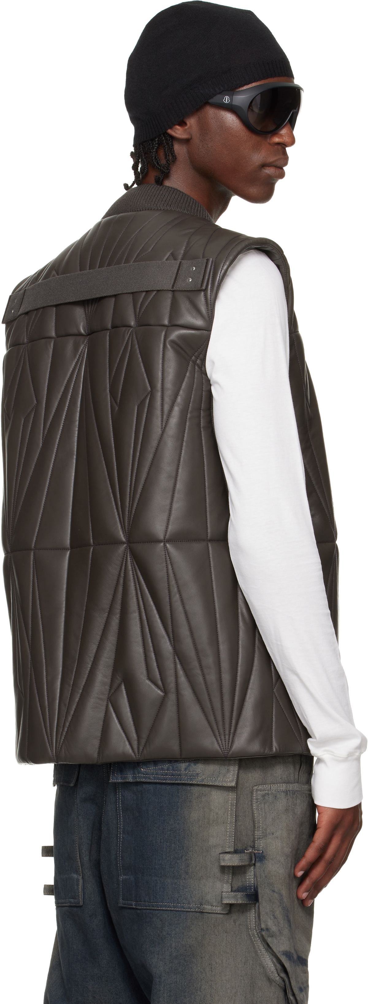 Rick Owens Moncler + Rick Owens Brown Geocamo Flight Vest