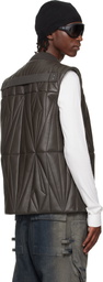 Rick Owens Moncler + Rick Owens Brown Geocamo Flight Vest