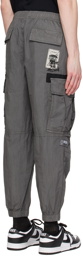 AAPE by A Bathing Ape Gray Embroidered Cargo Pants