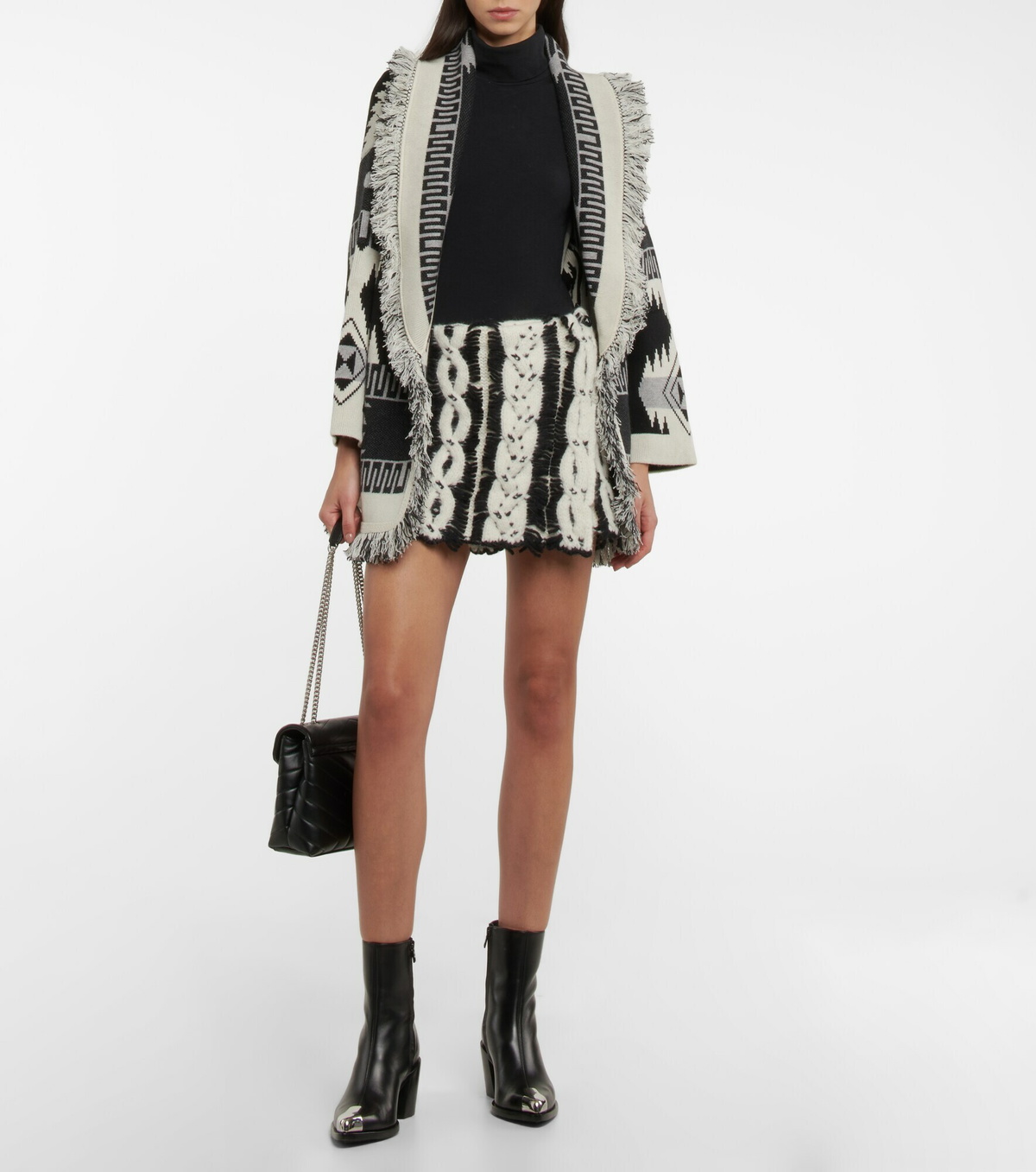 Alanui - Wool-blend knit miniskirt