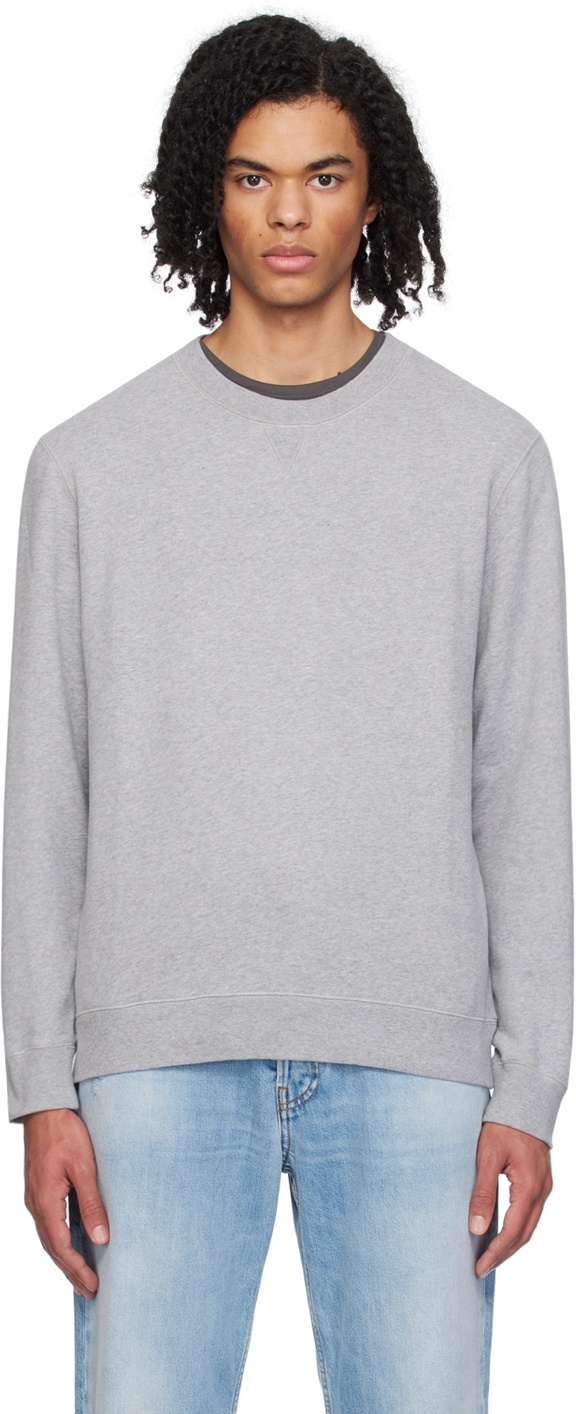 Photo: Sunspel Gray V-Stitch Sweatshirt