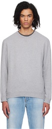 Sunspel Gray V-Stitch Sweatshirt
