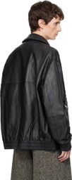 Studio Nicholson Black Piston Leather Jacket