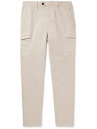 Brunello Cucinelli - Straight-Leg Cotton-Twill Cargo Trousers - Neutrals